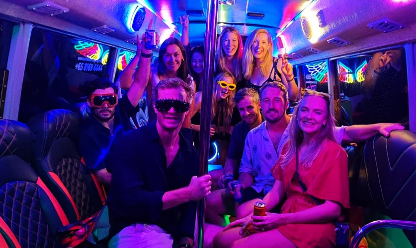 Party bus with professional chauffeur